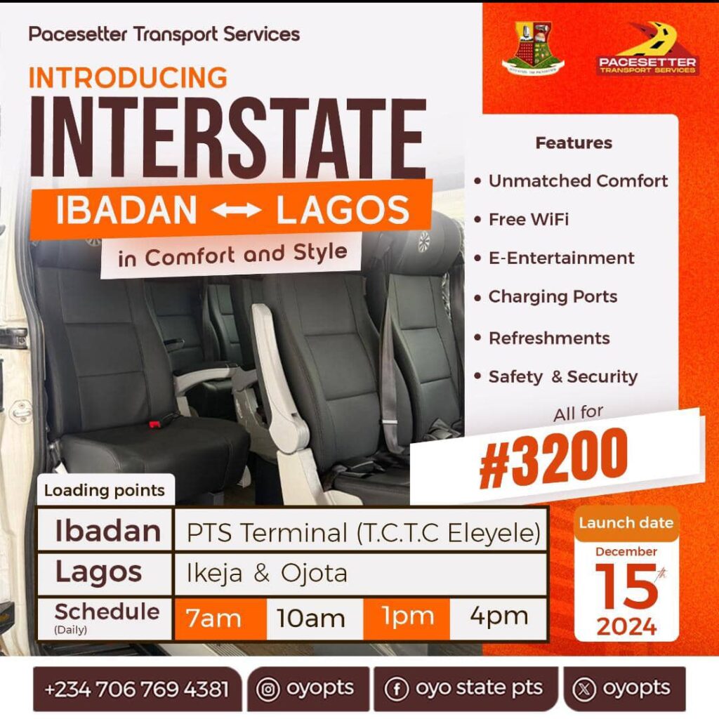 Lagos to Ibadan, Ibadan to Lagos, Ibadan to Lagos bus